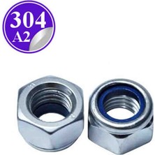 İTHAL M 20 Fiberli Somun Paslanmaz A2 10 Lu