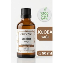 Odesense Jojoba Yağı 50 ml Soğuk Sıkım Doğal ve Saf Cilt ve Saç Bakım Yağı Bez Kese
