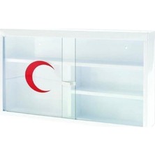 Aşkana Lüks Plastik Ecza Dolabı 45X30,DUVARA Monte ,ilk Yardım Dolabı Kapaklı Sağlık Dolabı