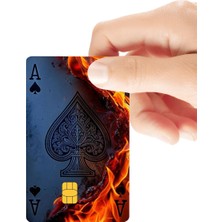 Huggy Craft Maça Ası (Ace Of Spades) Agresif Enerjik Parlak Kredi/banka Kart Kaplama Sticker