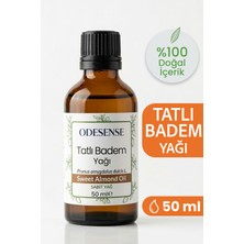 Odesense Tatlı Badem Yağı 50 ml Soğuk Sıkım Doğal Saf Kaş Kirpik Cilt Saç Bakım Yağı Katkısız
