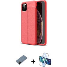 Cepte Toptan iPhone 11 Pro Doruk Klasik Özel Seri - Siyah 3D Antistatik Seramik Nano Ekran Koruyucu + Siyah Shine Kamera Lens Koruma Cam