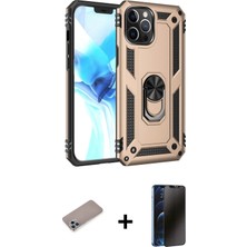 Cepte Toptan iPhone 12 Pro Max Ahenk Klasik Koleksiyonu - Siyah 3D Antistatik Hayalet Cam Ekran Koruyucu + Sierra Blue Shine Kamera Lens Koruma Cam