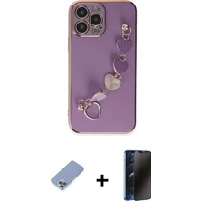 Cepte Toptan iPhone 13 Pro Max Nova Işık Prime - Siyah 3D Antistatik Hayalet Cam Ekran Koruyucu + Koyu Yeşil Metal Kamera Lens Koruma Cam
