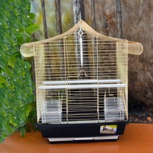 Hnrlishp Eurogold Pirinç Telli Üçgen Çatılı Kuş Kafesi 31X42X45CM