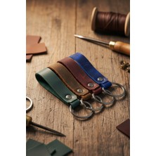 BSN Store 4 Adet Gerçek Deri Anahtarlık Moda Anahtarlık Hakiki Deri Anahtarlık