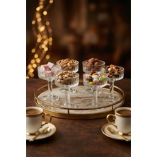 Grandora 6’lı Cam Kahve Yanı Lokumluk Ikramlık – 50 ml Şık Sunumluk, Cam Lokum Kasesi