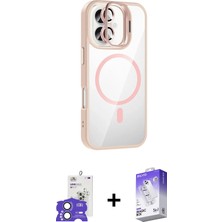 Cepte Toptan iPhone 17 Yadigar Asil Koleksiyonu - Siyah Bilvis 5in1 3D Magic Cam Ekran Koruyucu + Açık Mavi Bilvis Titan Kamera Lens