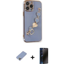 Cepte Toptan iPhone 13 Pro Max Nova Işık Prime - Siyah 3D Antistatik Hayalet Cam Ekran Koruyucu + Koyu Yeşil Metal Kamera Lens Koruma Cam