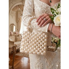 Gmn Collection Inci Boncuklu Elyapımı Gelin Nişan ve Davet Çantası