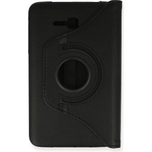 Esranın Dünyası Newface Samsung Galaxy T110 / T113 Tab 3 Lite 7 Kılıf 360 Tablet Deri Kılıf - Siyah