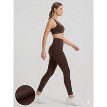 CHNA Kadın Siyah Yüksek Bel Toparlayıcı Günlük Giyim Iç Göstermeyen Kompakt Kumaş Spor Tayt Özel