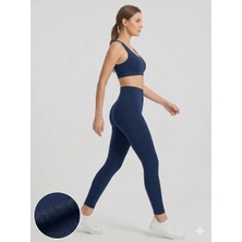 CHNA Kadın Siyah Yüksek Bel Toparlayıcı Günlük Giyim Iç Göstermeyen Kompakt Kumaş Spor Tayt Özel