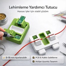 EVORADECO Lehimleme Yardımcı Tutucu | 0–15 mm Ayarlanabilir Kablo Sabitleme Aparatı | Pcb & Kablo Tutucu