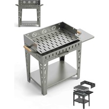 Ayaklı Çok Amaçlı Cağ Kebap Özellikli Kül Çekmeceli Mangal