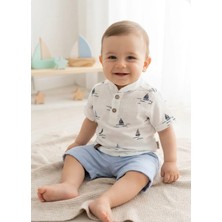 Aki Moda Kids Aki Moda Kıds Yazlık Yelkenli Desenli Şık Erkek Bebek Takımı