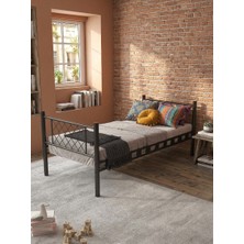 Missidea Metis Genç Odası Siyah Karyola 90X200 cm