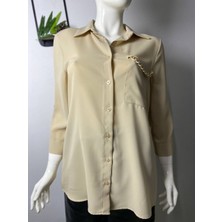 ANS Zincir Detay Ipek Saten Gömlek