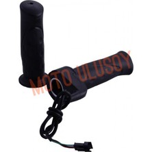 Moto Ulusoy Gaz Kolu Takım E-Bıke Elektrikli Scooter Düz Model 3 Kablo Tek Soket