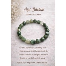Banum Luxury Doğal Akık-Ağıt Taşı Tasarım Bileklik