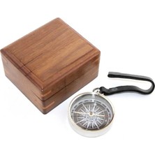 Skygo Ahşap Kutulu Krom Pusula