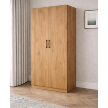 %100 Mdf 2 Kapaklı Yüklük - Çok Amaçlı Gardırop - Atlantik Çam