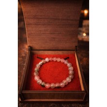 Banum Luxury Doğal Gül Kuvars Karışık Renk Tasarım Bileklik