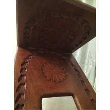 Banum Luxury El Işi Buyuk Boy Açık Kahve Tonlu Kuran Rahlesi (Açıkken 40 cm Kapalıyken 68CM Yükseklik)