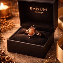 Banum Luxury Zarif El Işi Doğal Yıldız Taşlı Bakır Yüzük