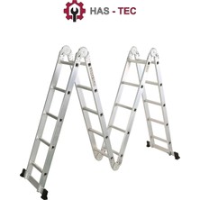 HAS - TEC 5,7 Metre 20 Basamaklı Akrobat Çok Amaçlı Merdiven Alüminyum