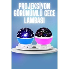 Astraltech Renkli Yıldızlı Gökyüzü Projeksiyon Gece Lambası Pilli ve USB Kablolu