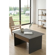 Robin Home Berlin B Ofis Sehpası 80CM*60CM Kahve-Beton-Antrasit Vs2-Cga