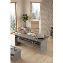 Robin Home Ofis Çalışma Masası 180*90CM Gri-Kahve