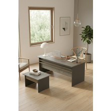 Robin Home Berlin Abc Ofis Büro Masa Takımı Masa Sehpa Keson Barok-Antrasit