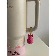 Stanley Sevimli Tavşan Quencher Termos Bardak Aksesuarı Zincirli Dekoratif Süs