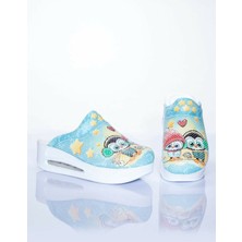 SABOTERLİK Ortopedik Doktor ve Hemşire Terliği Kış Desenli – Kaymaz Tabanlı Konforlu Sağlık Personeli Terliği