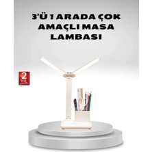 Astraltech Kısılabilir LED Masa Lambası – Kalemlik ve Telefon Standlı, Göz Yormayan Işık