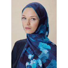 Maisa Akva Pamuk Ipek Şal 70*190 cm - Lacivert