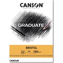 Kitabevimden Canson Çizim Bloğu Graduate Cangrad Bristol 20 Syf A3 180 gr