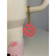 Stanley Pentagram Model Quencher Termos Bardak Aksesuarı Zincirli Dekoratif Süs