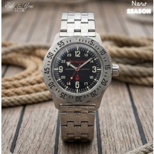 Eski Yeni Antik Vostok Komandirskie 350751 Otomatik Erkek Kol Saati 100M Mekanik Çelik Kordon 2416B