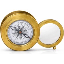 Skygo Ahşap Kutulu Pirinç Mercekli Pusula