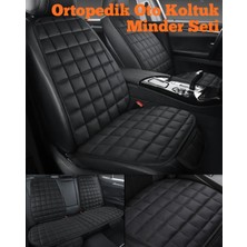 Rebols Premium Ortopedik Oto Koltuk Minder Seti-Koltuk Koruma Kılıfı-Ön ve Arka Tam Set