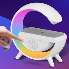 Skygo Bluetooth Hoparlörlü Kablosuz Şarj Özellikli Masa Lambası Gece Lambası