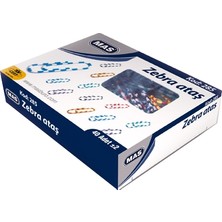 Kitabevimden Mas Ataş Zebra Renkli 28 mm 285 (36 Adet)