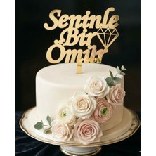 Güven Seninle Bir Ömür Pleksi Pasta Süsü Nişan Çubuk Topper