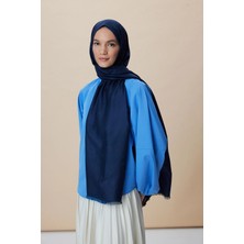 Maisa Jade Modal Ipek Jakarlı Şal 70*200 cm - Lacivert