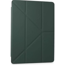 Esranın Dünyası Newface Samsung Galaxy Tab A9 Plus Kılıf Kalemlikli Mars Tablet Kılıfı - Koyu Yeşil