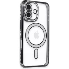 Esranın Dünyası Newface Iphone 16 Kılıf Joke Simli Magneticsafe Kılıf - Siyah