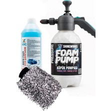 MK Shineworks Mk Shıneworks Snow Foam Köpüklü Oto Yıkama Seti (3’lü Set)
